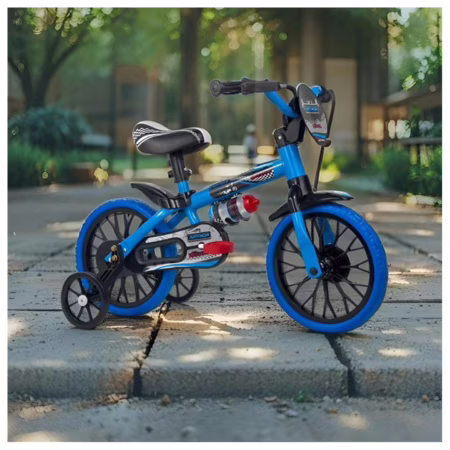 Bicicleta Infantil Nathor Aro 12 Veloz Menino Boy Azul