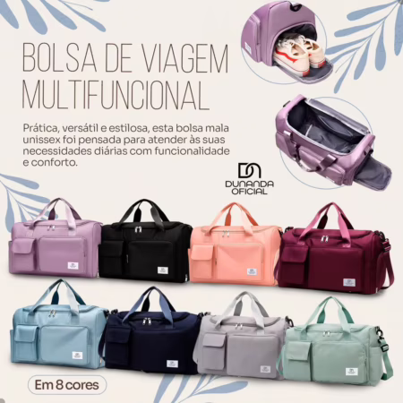 🛍 Bolsa Mala De Mão Unissex Viagem Academia Avião Porta Tenis