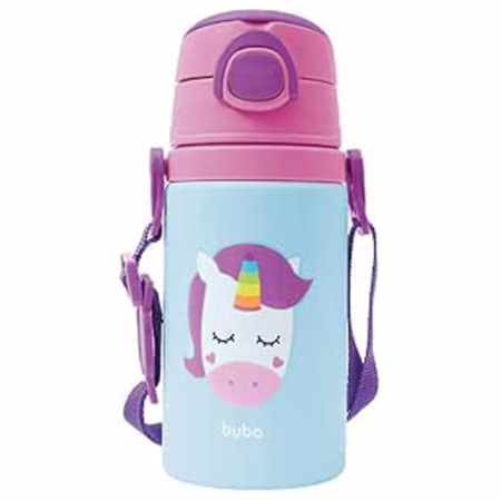Buba Garrafinha De Aluminio Animal Fun, Unicórnio 400ml