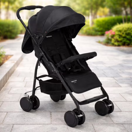 Carrinho De Bebê Passeio Bossa Fechamento Envelope - Voyage Cor Preto Pleno Chassi Preto