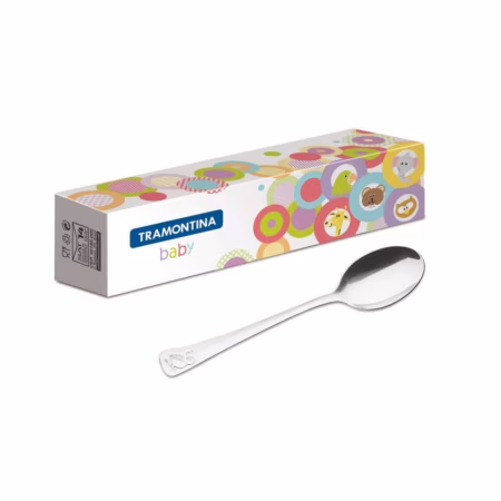 Colher Infantil Tramontina Baby Friends em Aço Inox