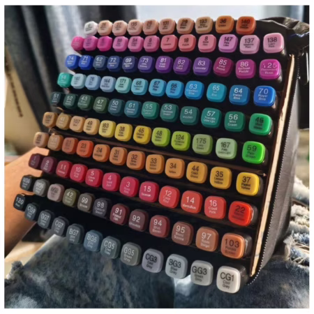 Conjunto Canetas Marcador Canetinha Ponta Dupla 120cores Kit