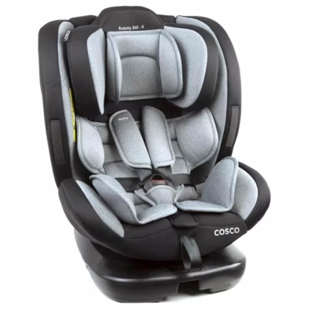 Cosco Kids, Cadeirinha Evolutty 360 X, 0 a 36kg, com Giro 360º e Isofix, Cinza Mescla