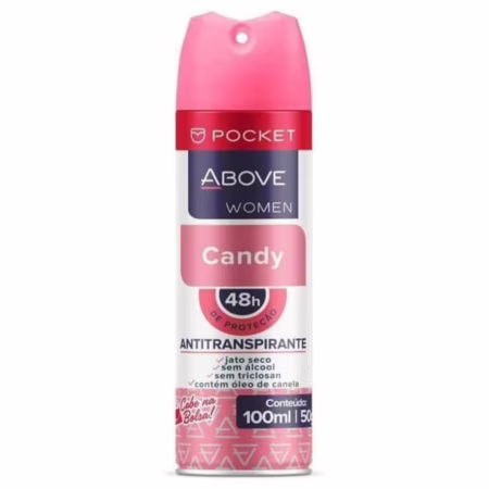 Desodorante Aerosol Above 100Ml Feminino Pocket Candy, Above