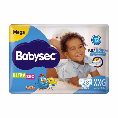 Fralda BabySec Galinha Pintadinha Ultra Sec XXG 28 unidades