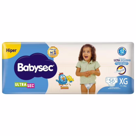 Fralda Babysec UltraSec XG 56 unidades