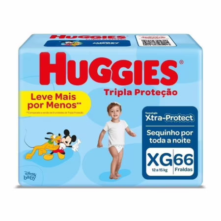 Fralda Huggies Tripla Proteção XG 66 Un