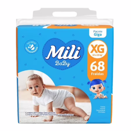Fralda Mili Ultra Seca Giga XG com 68