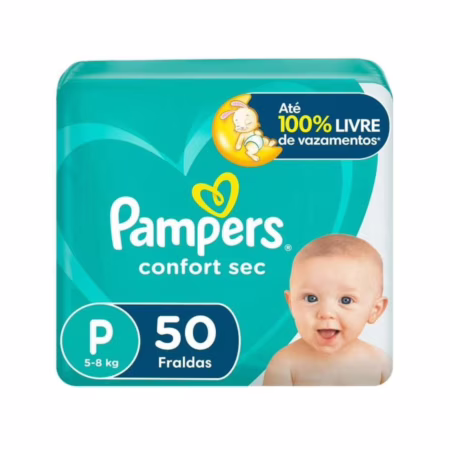 Fralda Pampers Confort Sec Tamanho P 50 Unidades