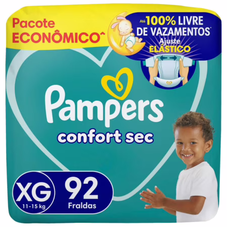 Fralda Pampers Confort Sec XG 92 Un