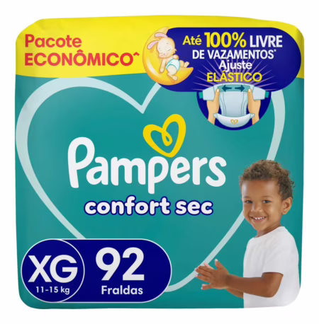 Fralda Pampers Confort Sec XG e XXG