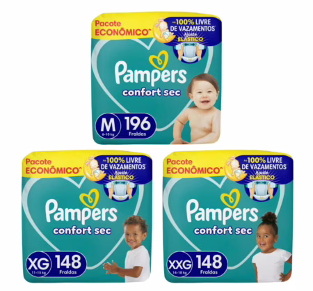 Fralda Pampers Confort Sec