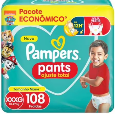 Fralda Pampers Pants Ajuste Total XXXG 108 Un