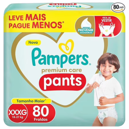 Fralda Pampers Pants Premium Care XXXG com 80