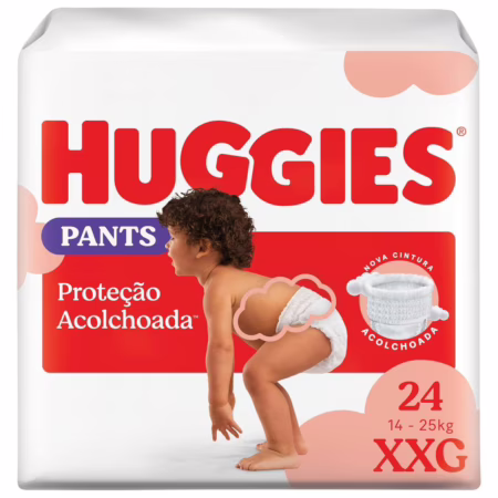 Fralda Pants Huggies Proteção Acolchoada Tamanho XXG 24 unidades