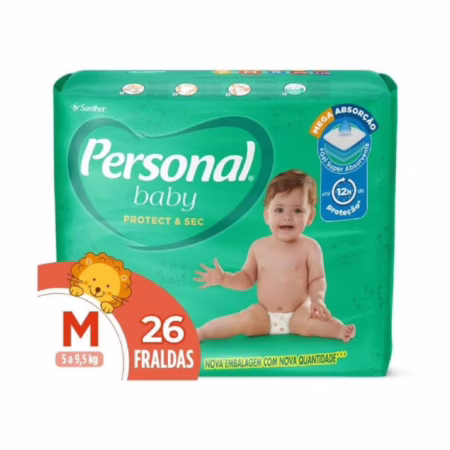 Fralda Personal Baby Protect&Sec M 26 unidades