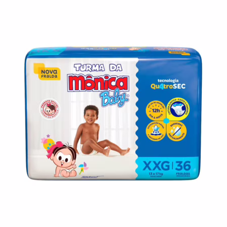 Fralda Turma da Mônica Baby Mega XXG 36 Unidades