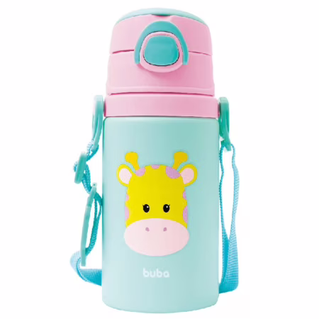 Garrafinha De Aluminio Animal Fun Girafa, Buba