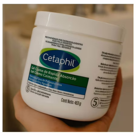 Gel Creme Hidratante Corporal para Pele Sensível Cetaphil 453g - Hidratação 48h com Aloe Vera