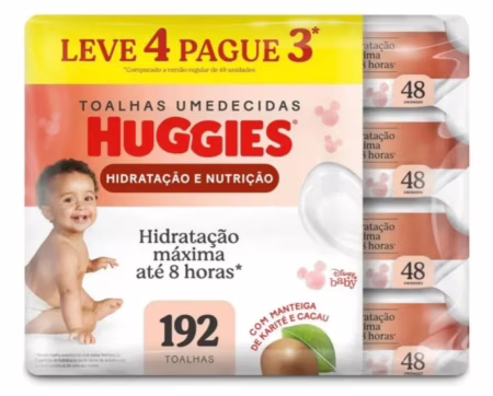 Huggies Toalha Umedecida Hidratação E Nutrição