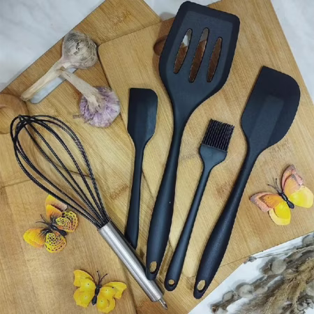 Jogo De Cozinha Kit5 Peças Utensílios De Cozinha Em Silicone