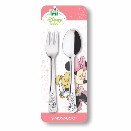 Jogo de Talheres Infantil Disney Baby Minnie, Simonaggio, Inox C/2