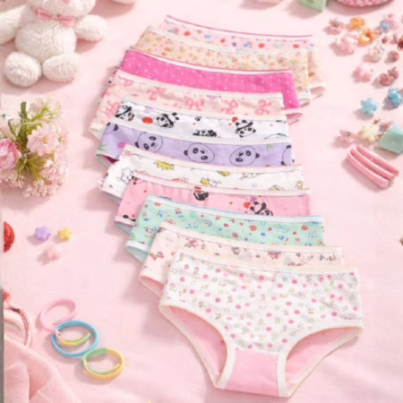 Kit 12 Calcinhas Infantil Menina Algodão Macio Envio Rápido