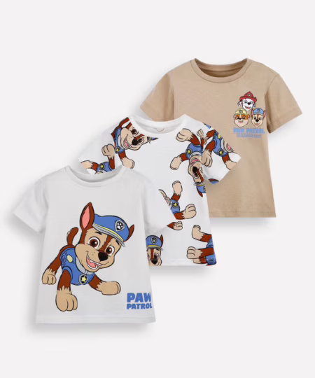 Kit 3 Camisetas Infantis Algodão, Patrulha Canina - Tam 01 ao 05