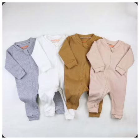 Kit 3 Macacão de Bebe Minimalista com Ziper Baby Greg - (0 a 9 meses) (RN/P/M/G)