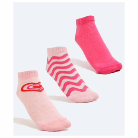 Kit 3 Pares Meias Soquete Feminina Estampadas Marisa-70244