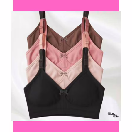 KIT COM 4 SUTIÃS Reforçados Plus Size Alta Sustentação Tecido Duplo Alças Grossas