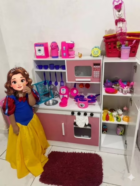 🛍️ Kit Cozinha Infantil Binquedo Criança com Fogão, Pia e Microondas