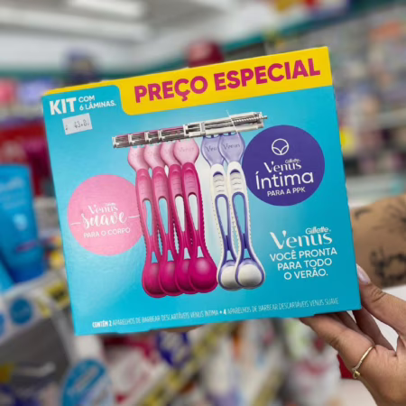 Kit Gillette Venus Aparelho de Depilação Descartável Suave Sensitive 4 Unidades