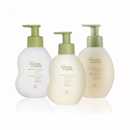 Kit Mamãe e Bebê Shampoo, Condicionador e Sabonete Líquido (3 produtos)