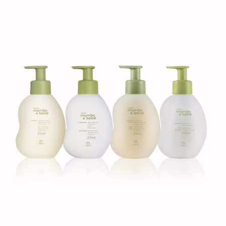 Kit Mamãe e Bebê Shampoo, Condicionador, Sabonete Líquido e Hidratante (4 produtos)
