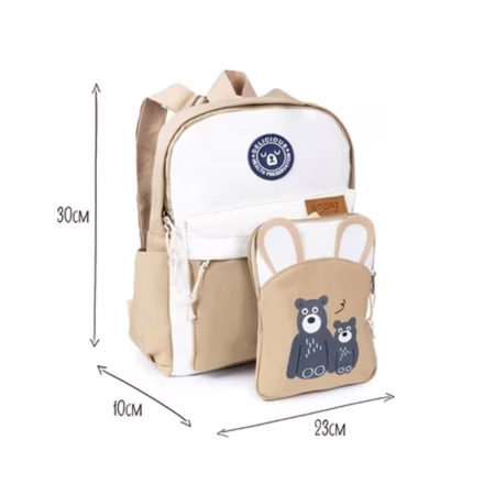 Kit Mochila e Infantil Escolar com Estampa de Urso Conforto Resistência e Qualidade Ideal para Escol