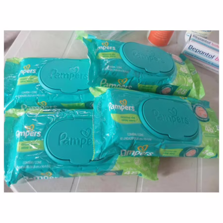Lenços Umedecidos Pampers Aroma de Aloe Vera 192 Unidades