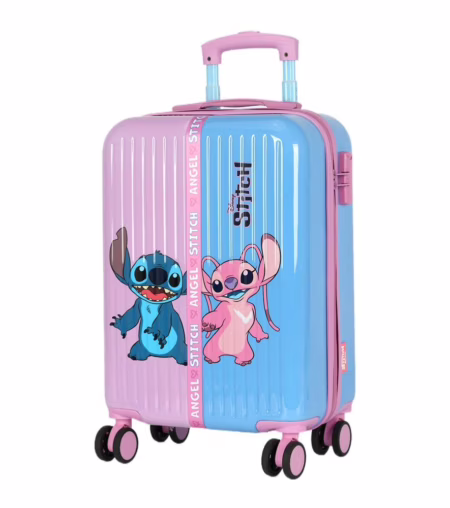 Mala de Bordo Viagem Infantil Luxcel Stitch & Angel Rose Lisa