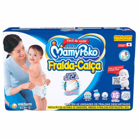 MamyPoko Fralda-Calça Premium Seca Xg 42 Unidades
