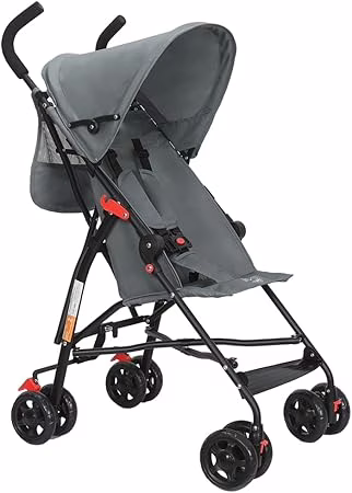 Maxi Baby Carrinho de Bebê Passeio Guarda Chuva MOVEE (Cinza)