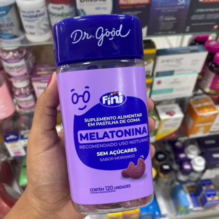 Melatonina Fini Goma 120 Unidades Sabor Morango
