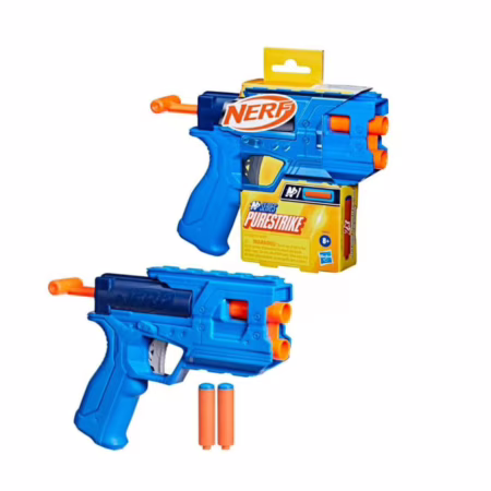 Nerf N Series Purestrike, Lançador em plástico azul com 2 dardos Nerf N1 (compatíveis apenas com lançadores N Series)