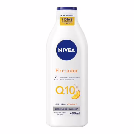 💎 NIVEA Loção Hidratante Firmador Q10 + Vitamina C 400ml, Hidratação Intensa 48h, Pele Firme e Elasticidade, Corporal, Todos os Tipos de Pele