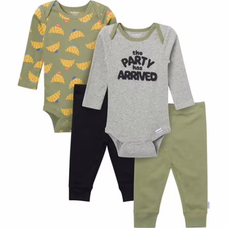 Onesies Brand Conjunto de 4 peças ,bodies e calças (12 meses)