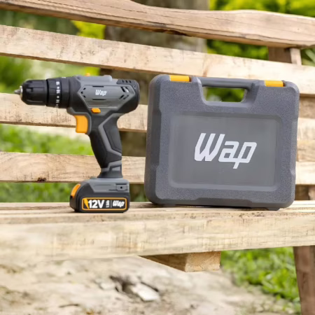 Parafusadeira E Furadeira De Impacto Wap Wf 12k4.2 Com Indicador De Nível De Bateria E Maleta Preto 12v 60hz