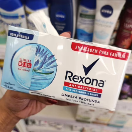 Rexona Pack Sabonete Em Barra Antibacterial Limpeza Profunda Envoltório 6 Unidades De 84G Cada Leve Mais Pague Menos