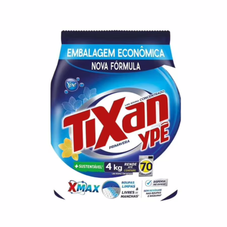 Sabão em Pó Tixan Ypê Primavera Sachê 4Kg