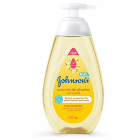 Sabonete Líquido Glicerina Camomila JOHNSON’S® Baby, 200mL