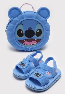 Sandália Grendene Kids Disney + Mochila Stitch - Tam 19, 20 e 22