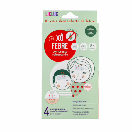 Xô Febre - compressas refrescantes para alivio da febre, Likluc